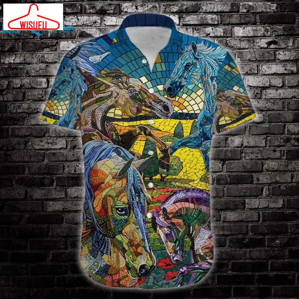 Abstract Horse Hawaiian Shirt, Best Gift Ideas, New Fashion Gifts