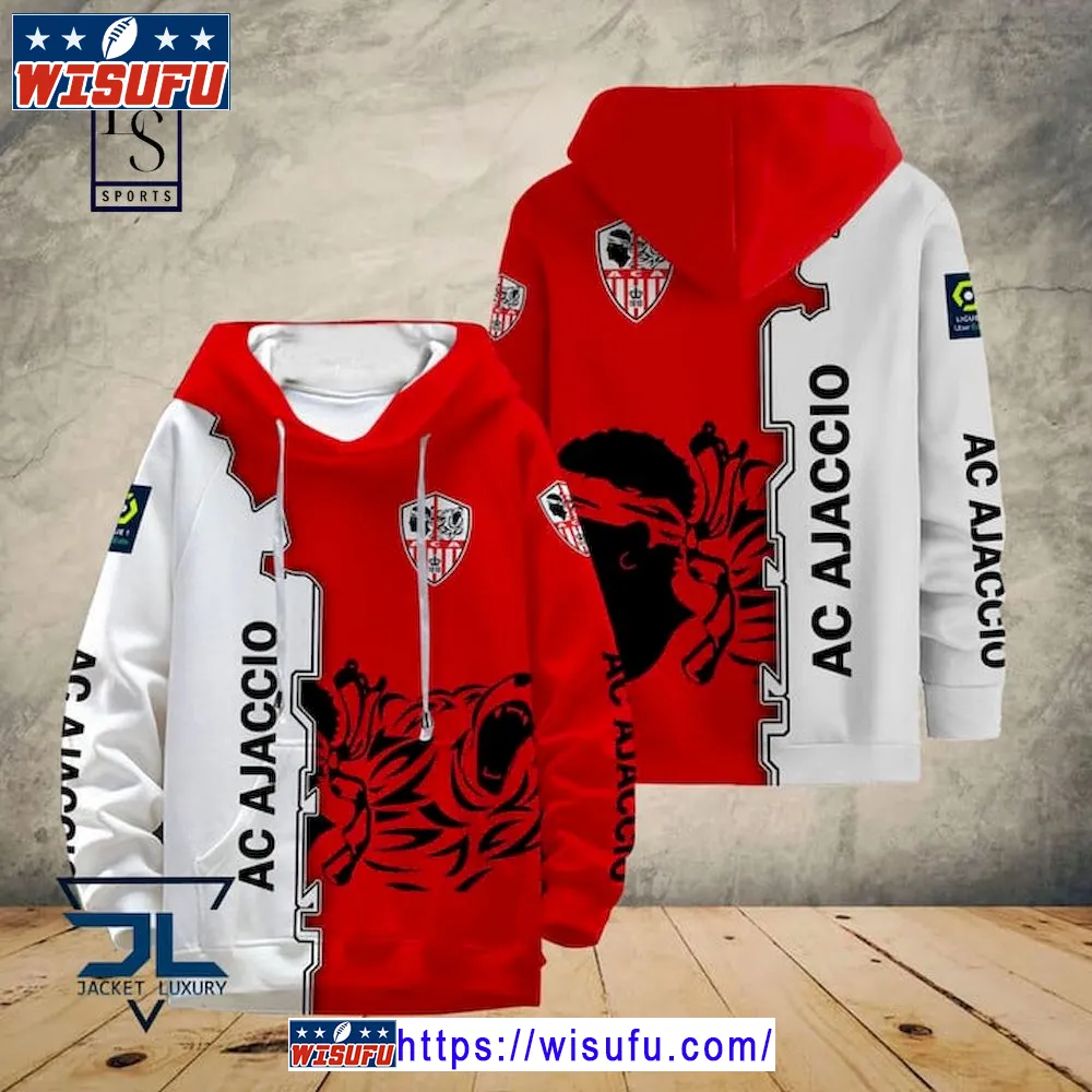 Ac Ajaccio Ligue 1 Hoodie 3d