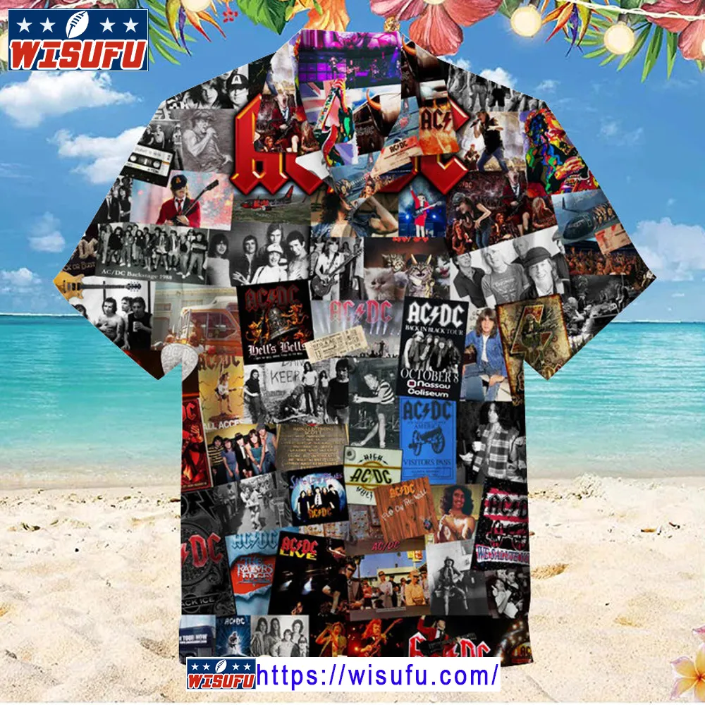 Acdc - One Of The Most Famous Rock Bands Of All Time - Unis-ex Hawaiian Shirt