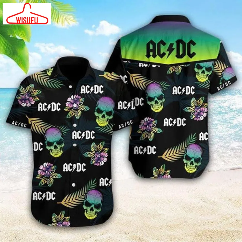 Acdc All Over Printed Hawaiian Shirt Size S Best Gift Ideas, New Fashion Gifts