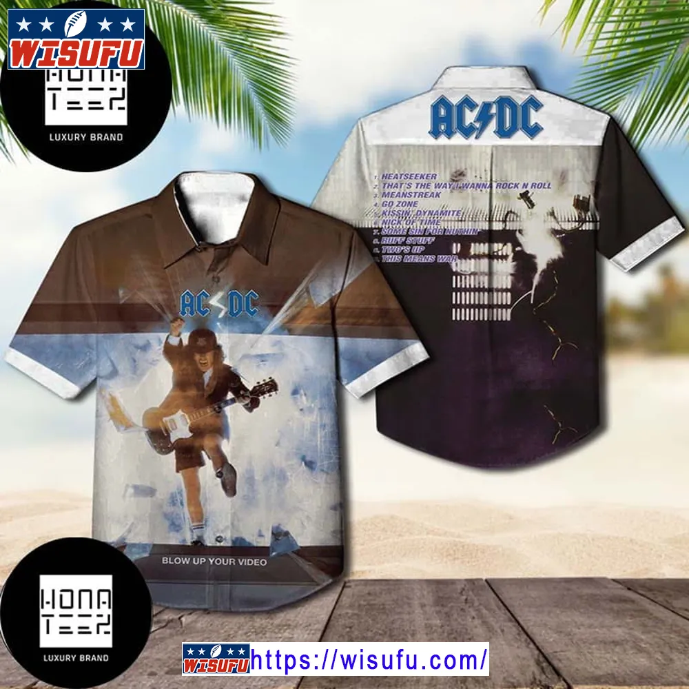 Acdc Blow Up Your Video Album Cover 2024 Trending Hawaiian Shirt