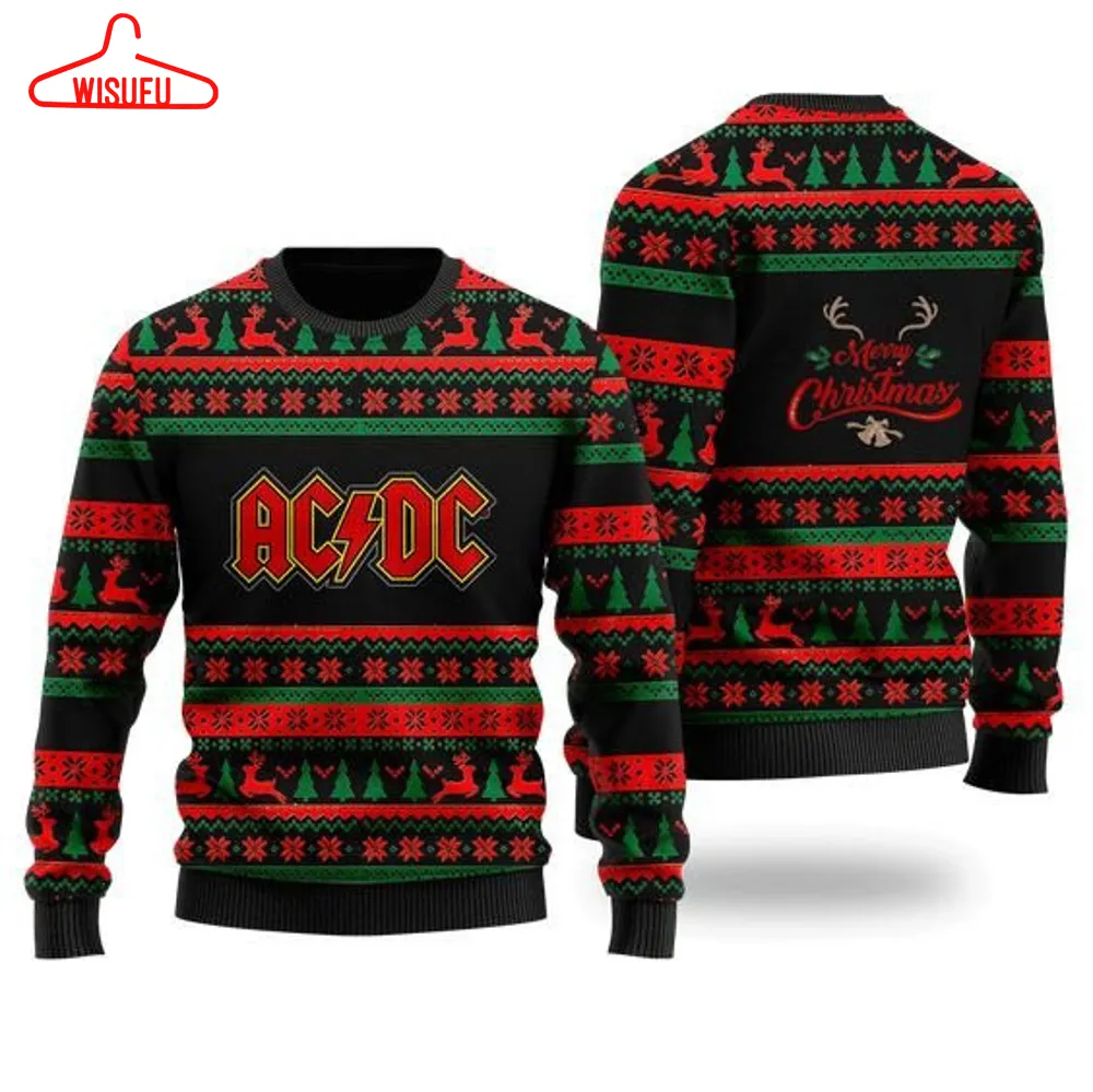 Acdc Music Band Ugly Sweater Gifts, Acdc Band Gift For Fans Ugly Sweater