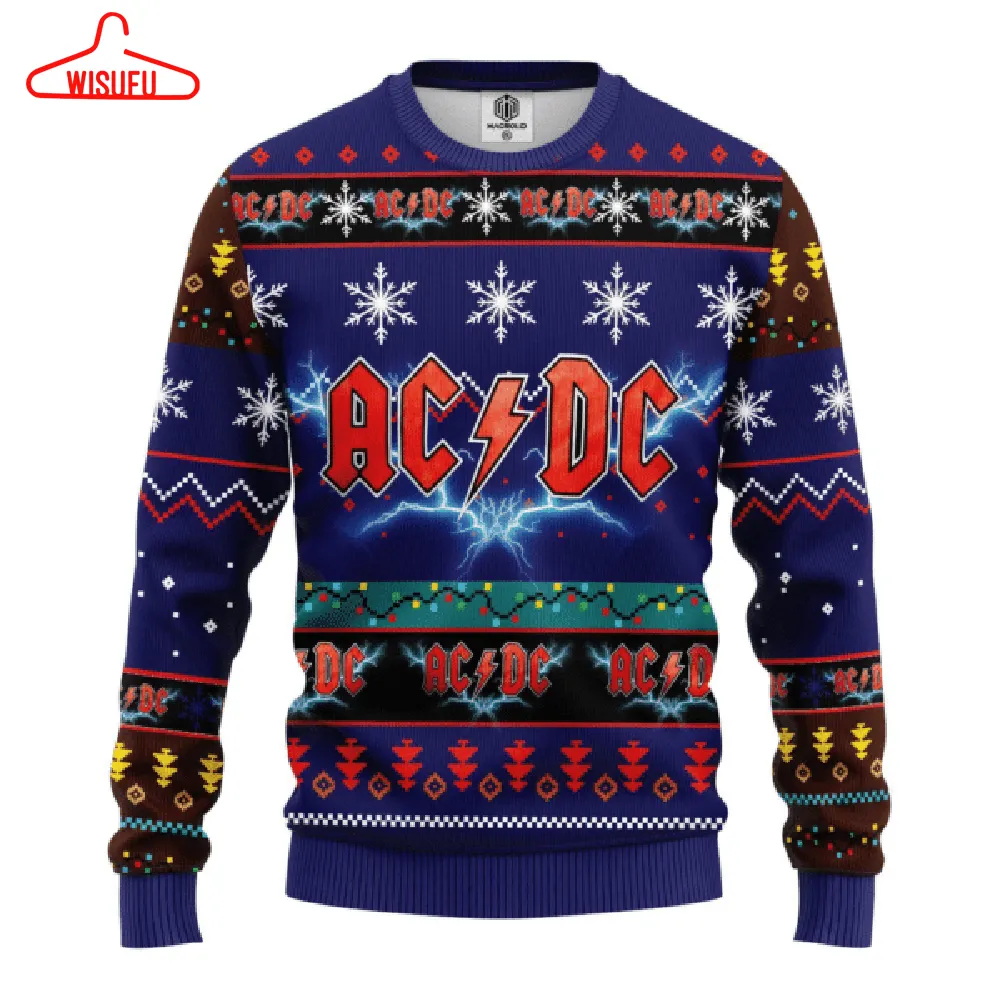 Acdc Rock Band 1 Ugly Sweater Gifts, Acdc Rock Band Gift Fan Ugly Sweater