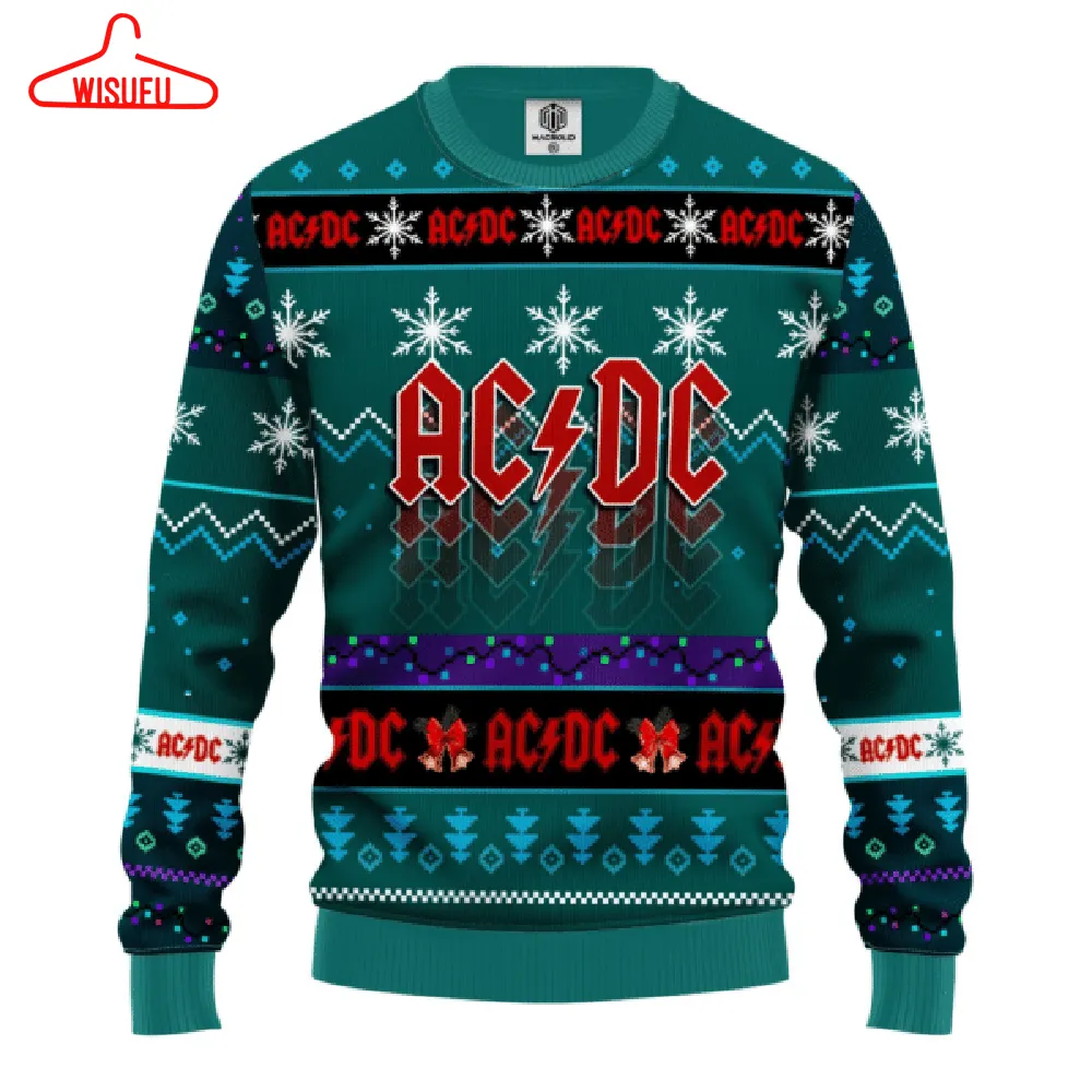 Acdc Rock Band 2 Ugly Sweater Gifts, Acdc Rock Band Gift Fan Ugly Sweater