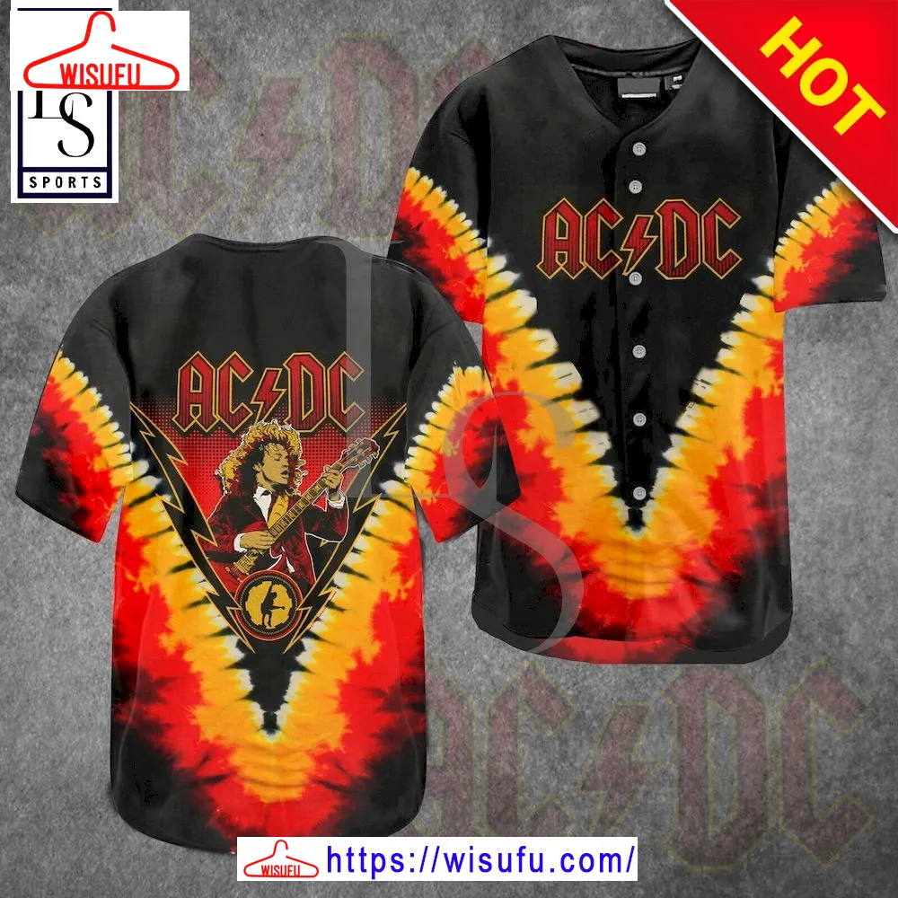 Acdc Rock Band Music Lover 3d Printed Baseball Jersey, New Fashion Gifts