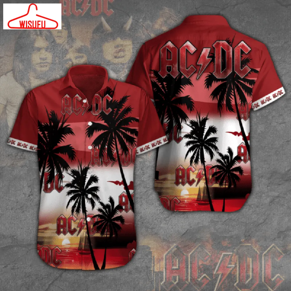 Acdc Shirt, Acdc Hawaiian Casual Shirt, New Fashion Gifts