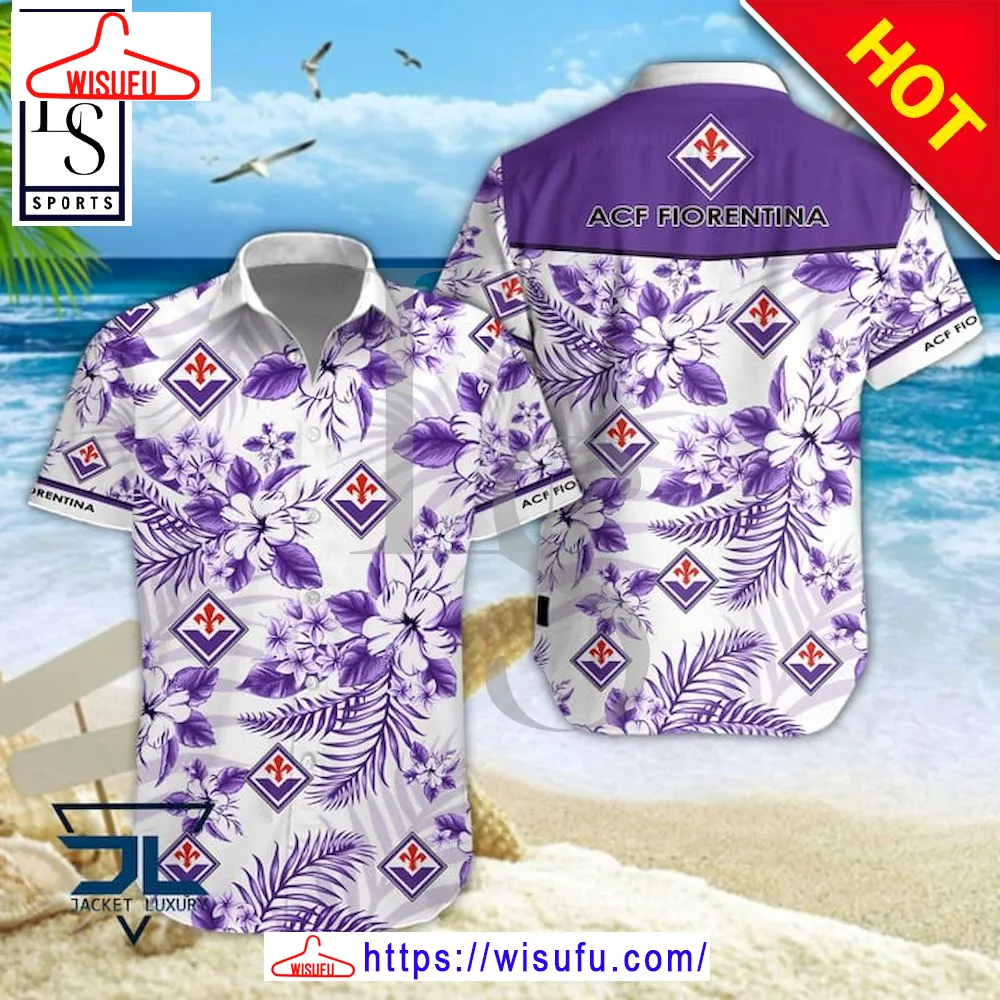 Acf Fiorentina Floral Hawaiian Shirt, New Fashion Gifts