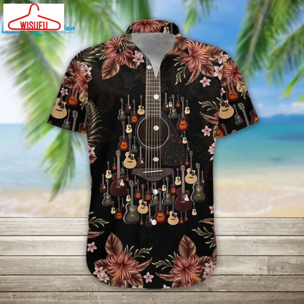 Acoustic Guitar Hawaiian Shirt, Best Gift Ideas, New Fashion Gifts