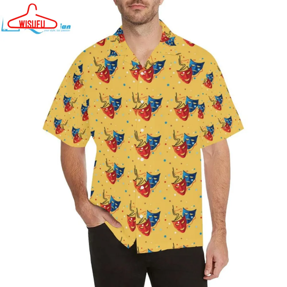 Acting Mask Pattern Print Design Hawaiian Shirt, Best Gift Ideas, New Fashion Gifts Vtbl44996