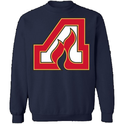 Adirondack Flames Logo Unisex Crewneck Sweatshirt-Navy