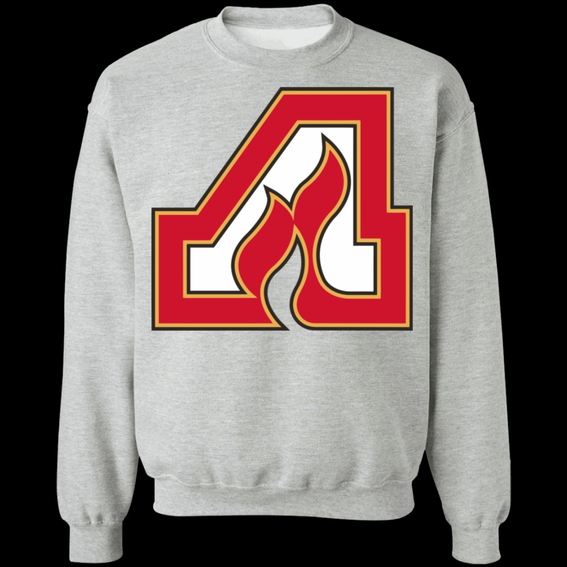 Adirondack Flames Logo Unisex Crewneck Sweatshirt-Sport Grey