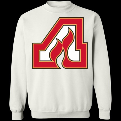 Adirondack Flames Logo Unisex Crewneck Sweatshirt-White