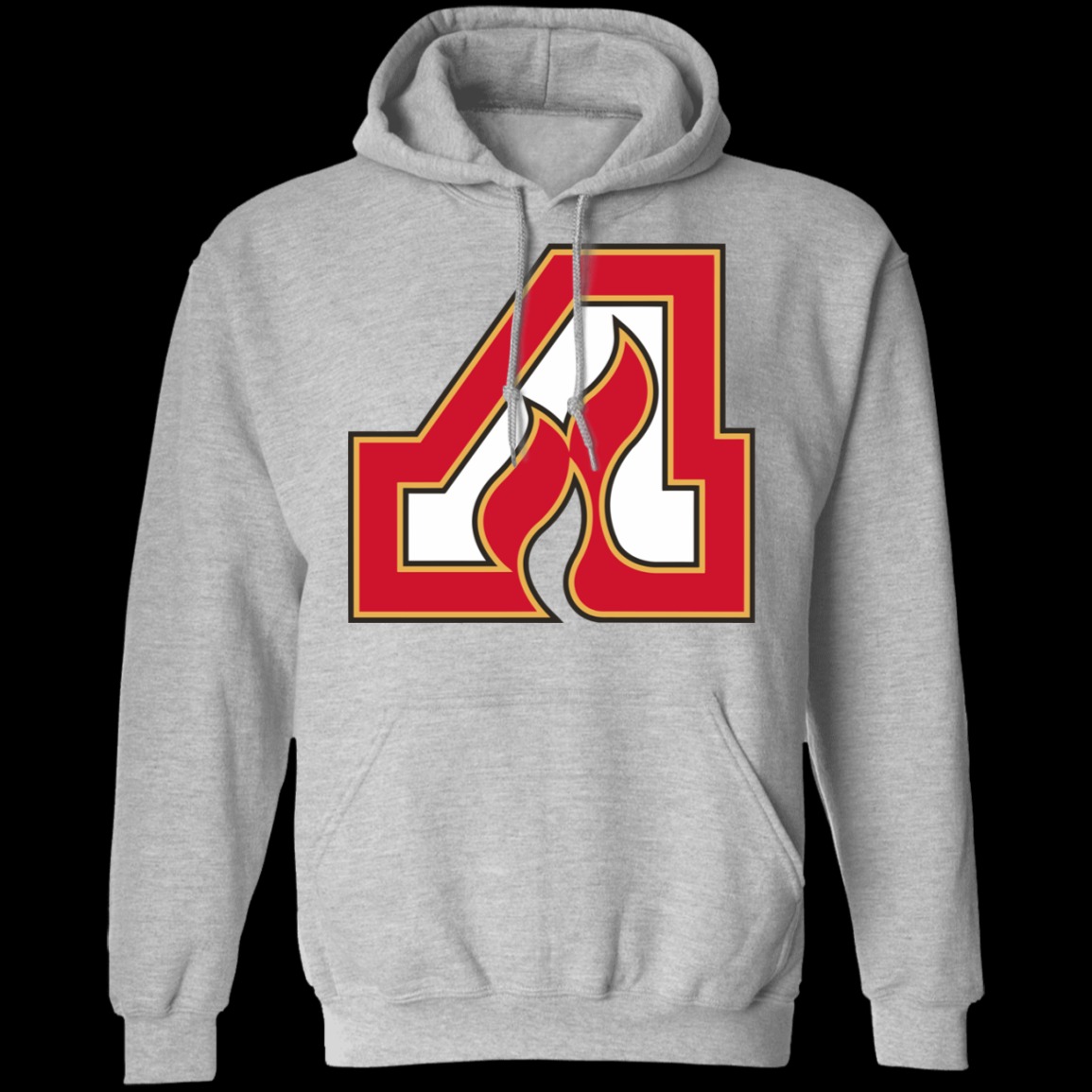 Adirondack Flames Logo Unisex Pullover Hoodie-Sport Grey