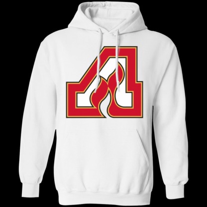 Adirondack Flames Logo Unisex Pullover Hoodie-White