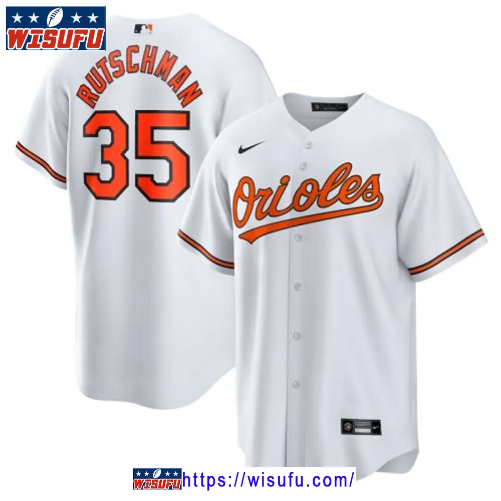 Adley Rutschman 35 Baltimore Orioles Home Men Jersey - White