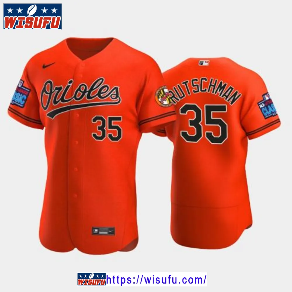 Adley Rutschman 35 Little League Classic 2024-23 Baltimore Orioles Orange Alternate Jersey