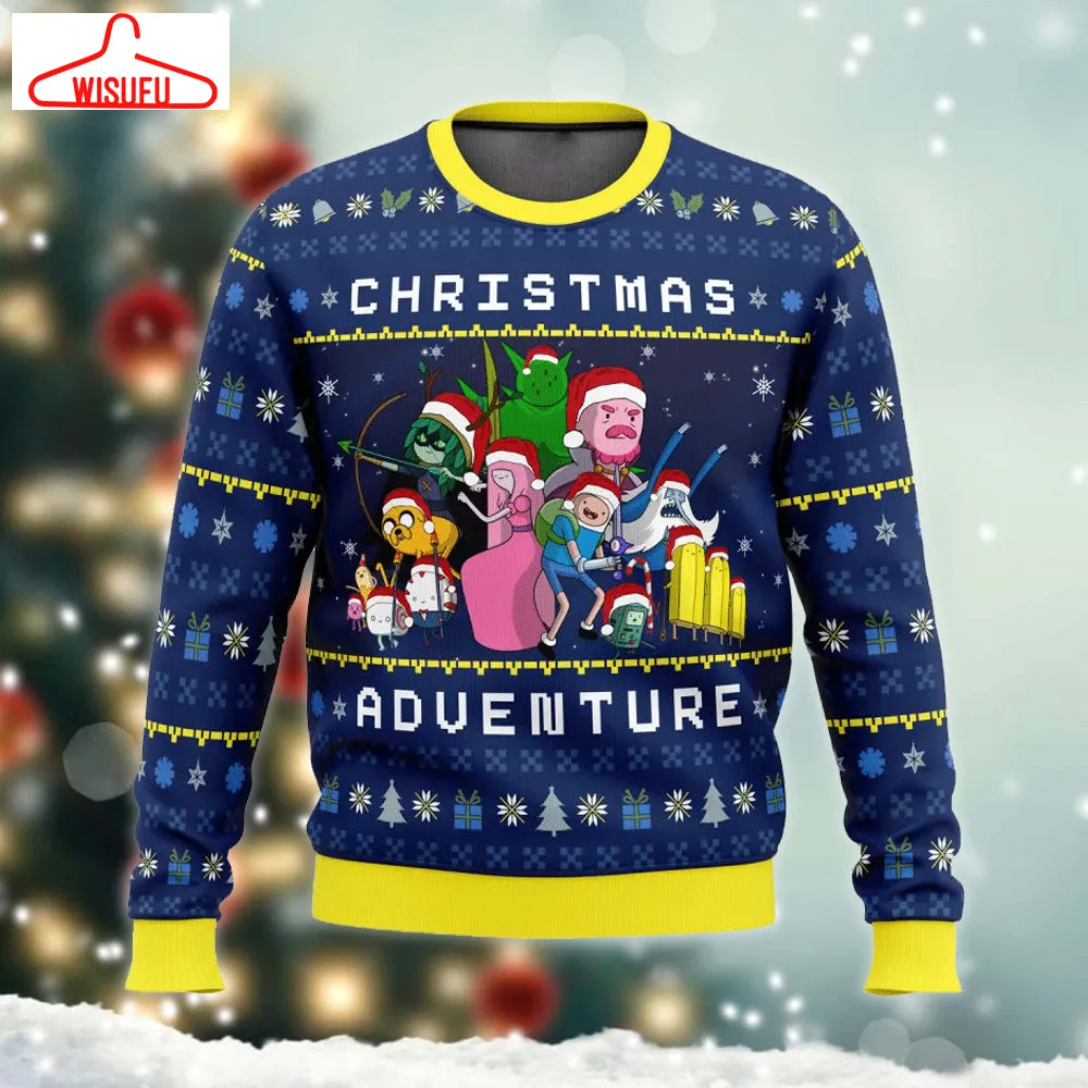 Adventure Time Characters Christmas Ugly Sweater