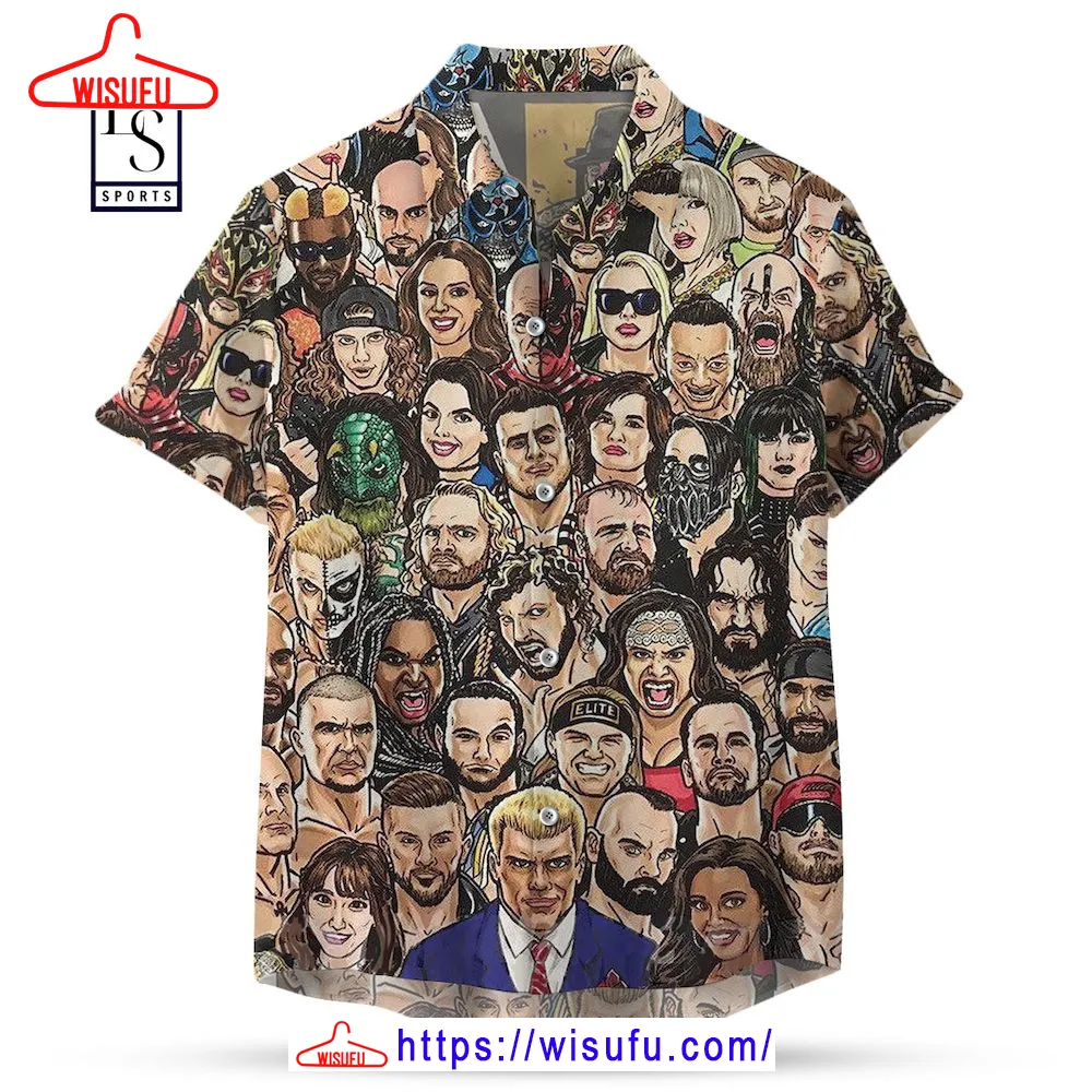 Aew Roster Hawaiian Shirt, New Fashion Gifts