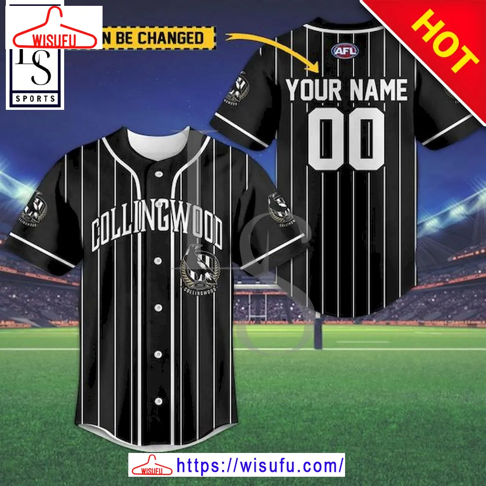 Afl Collingwood Magpies Personalized Baseball Jersey, New Fashion Gifts