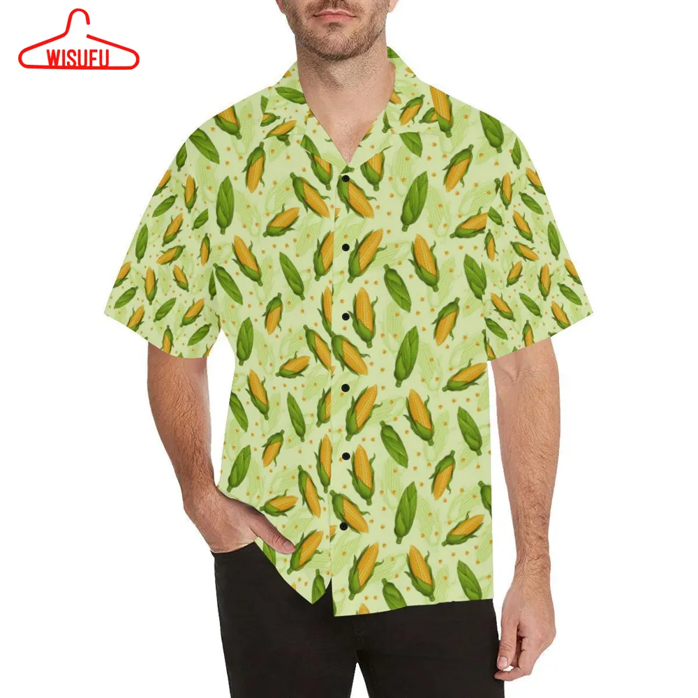 Agricultural Fresh Corn Cob Print Pattern Hawaiian Shirt, New Hawaiian Holiday Outfits, New Fashion Gifts