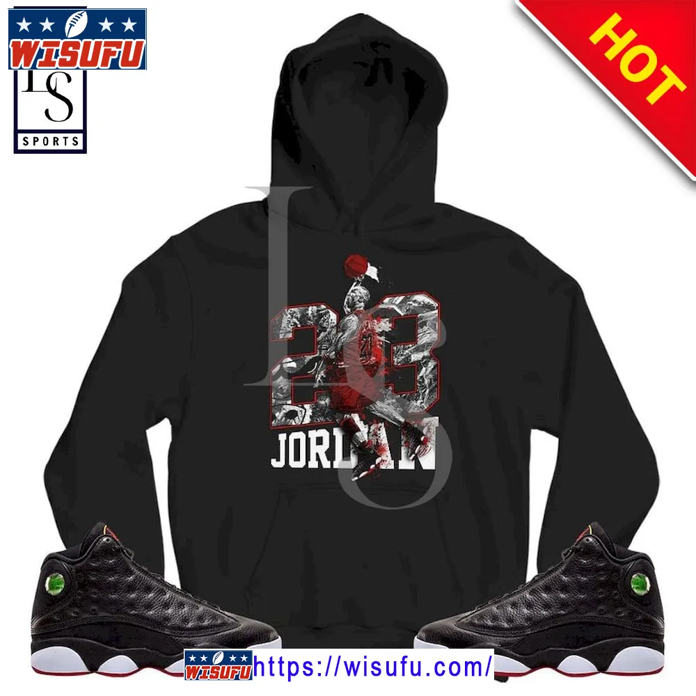 Air 23 Jordan Sneaker Match Retro Playoffs Hoodie