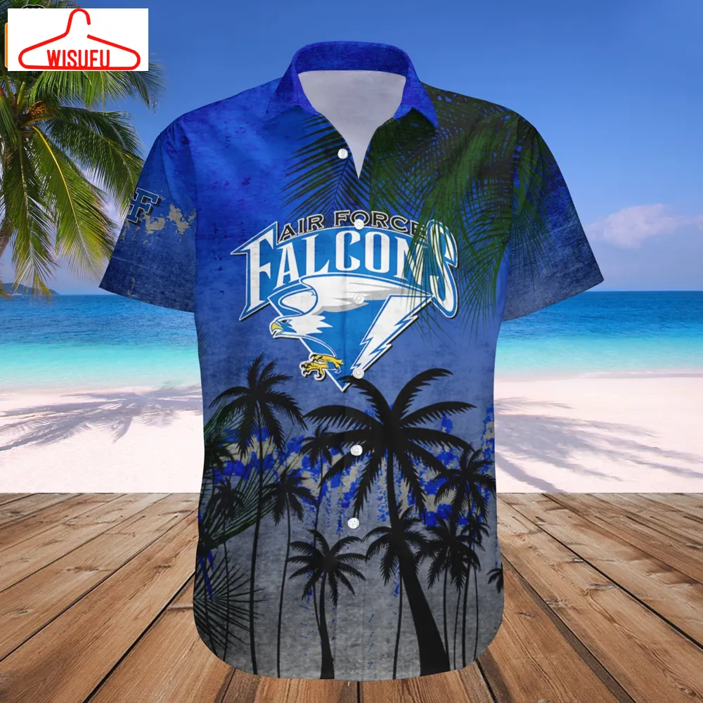 Air Force Falcons Coconut Tree Tropical Grunge Hawaiian Shirt, New Fashion Gifts