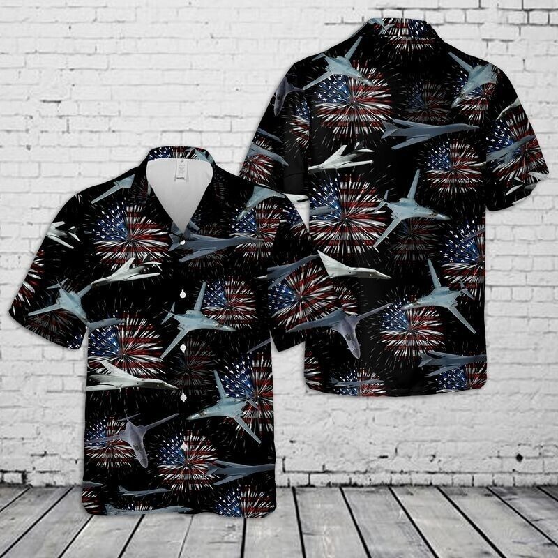 Air Force Rockwell B-1 Lancer 4Th Of July Hawaiian Shirt For Men, S-5XL US Size