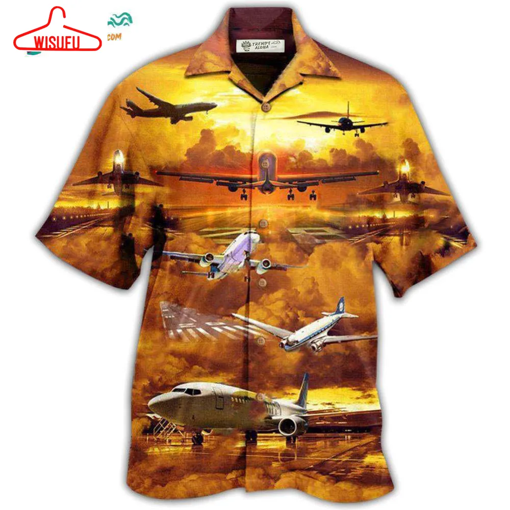 Airplane Fly Life Is A Journey Enjoy The Flight Airplane Hawaiian Shirt- Wisufu Aloha