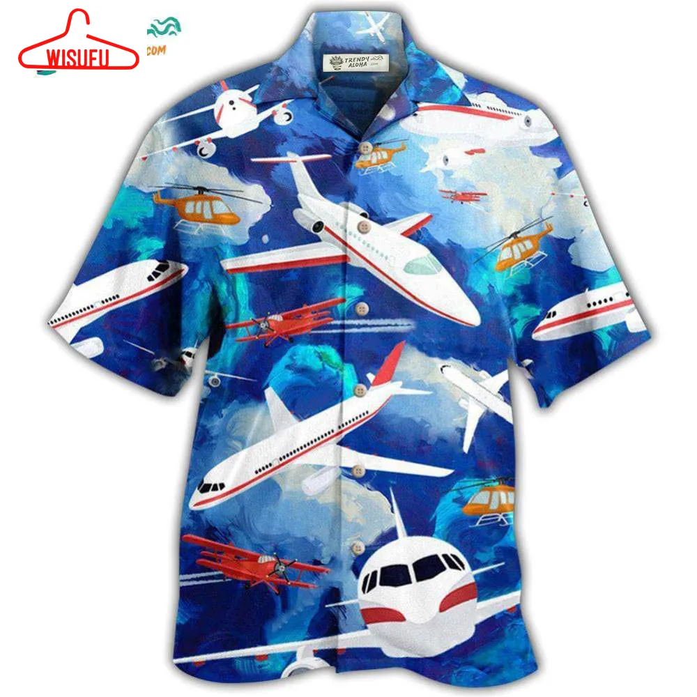 Airplane Life Is Simple Eat Sleep Fly In Sky Hawaiian Shirt- Wisufu Aloha