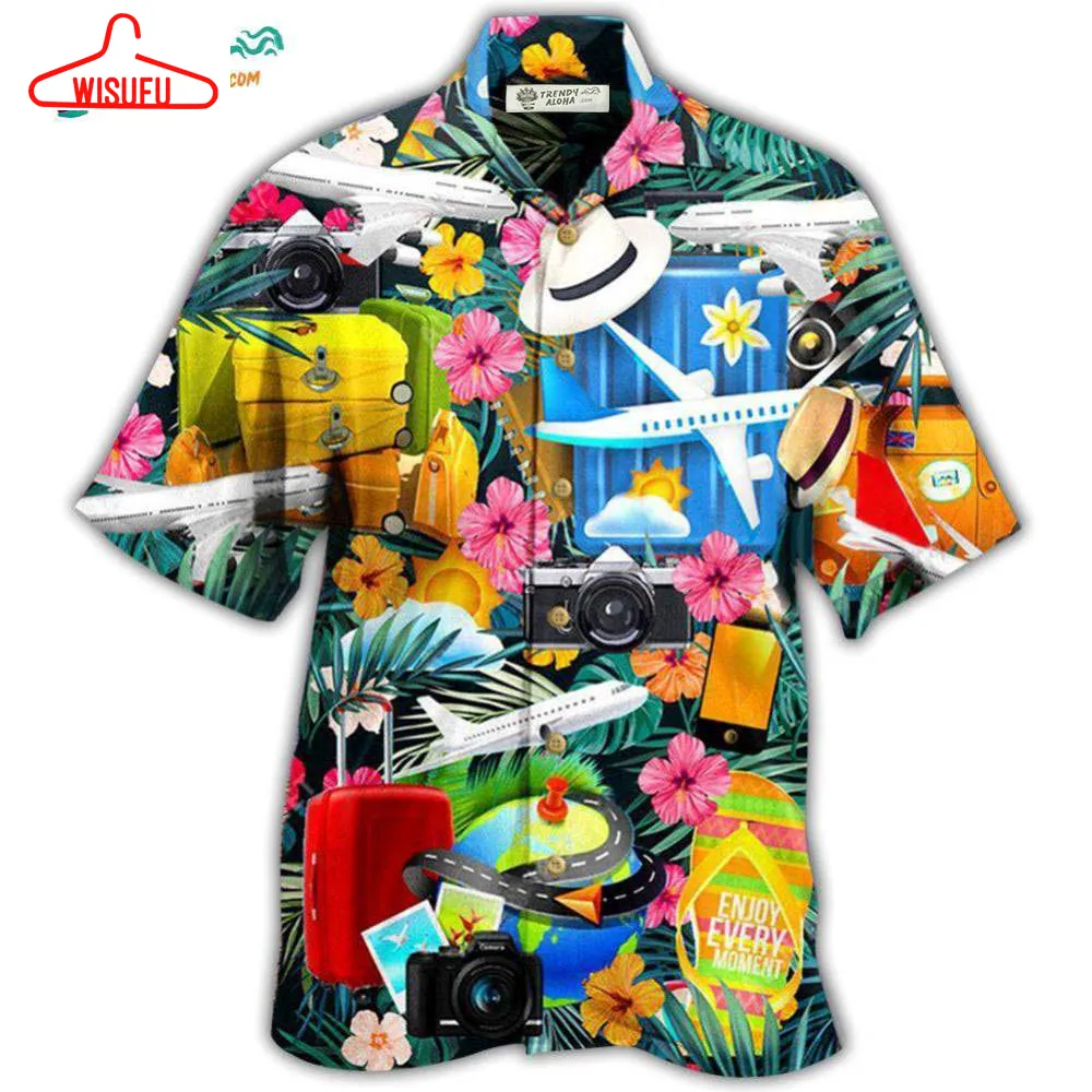 Airplane Take Your Flights Go Anywhere With Lovely Flower Hawaiian Shirt- Wisufu Aloha