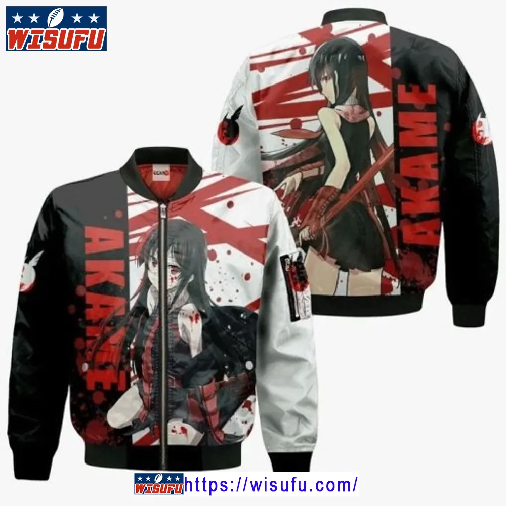 Akame Ga Kill Akame Anime Manga 3d Bomber Jacket