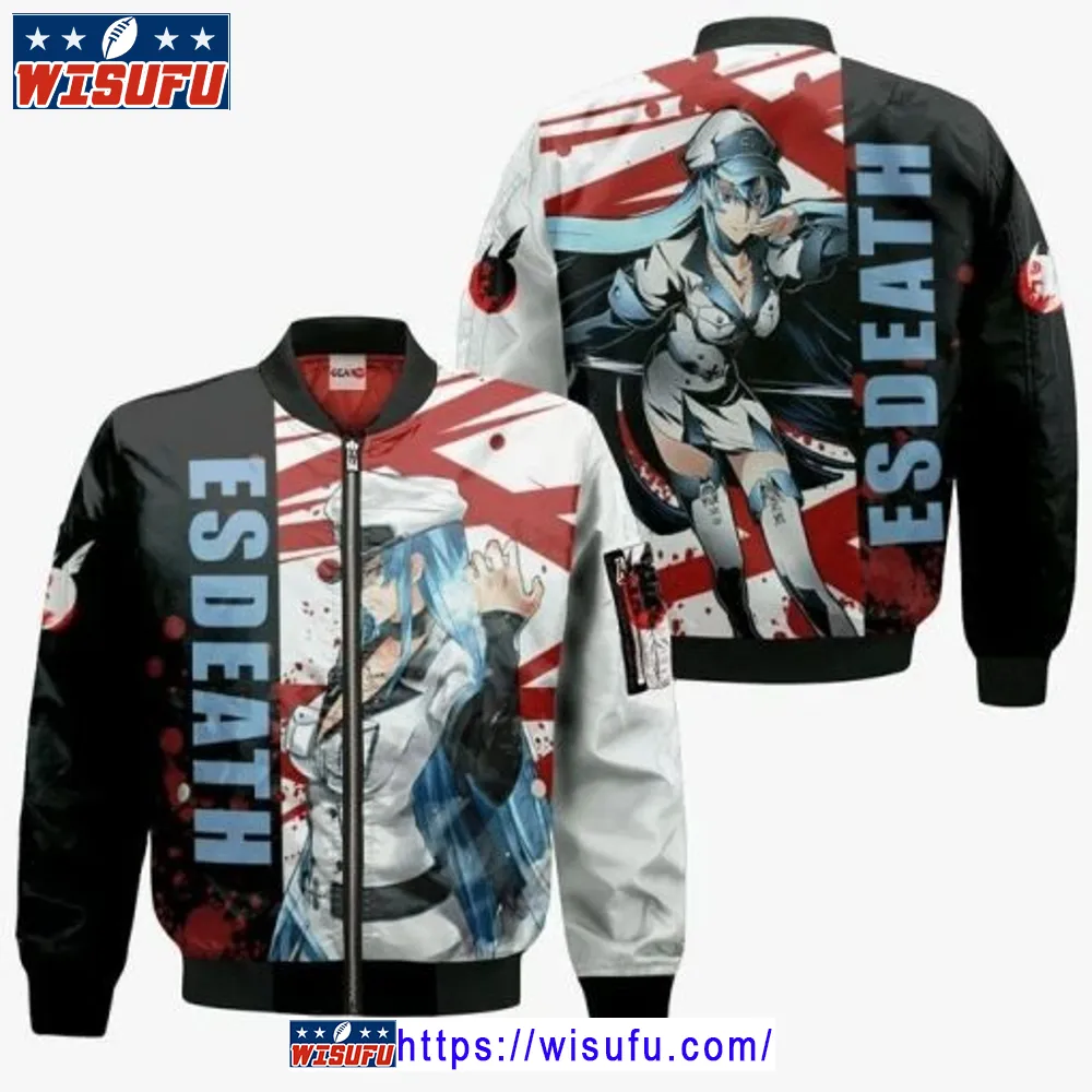 Akame Ga Kill Esdeath Anime Manga 3d Bomber Jacket