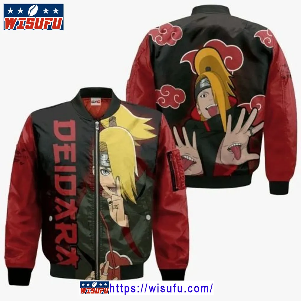 Akatsuki Deidara Naruto Anime Manga 3d Bomber Jacket