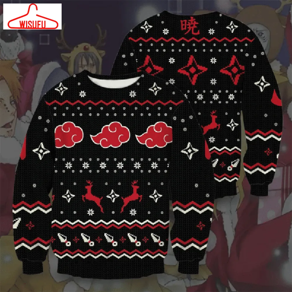 Akatsuki Naruto Anime 1 Ugly Sweater Gifts, Akatsuki Naruto Anime Gift Fan Ugly Sweater