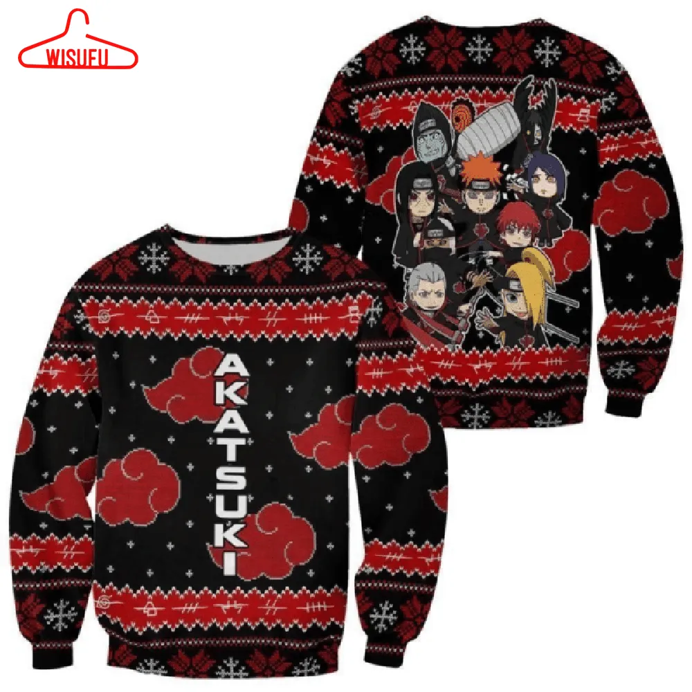 Akatsuki Naruto Anime 2 Ugly Sweater, Akatsuki Naruto Anime Gift Fan Ugly Sweater