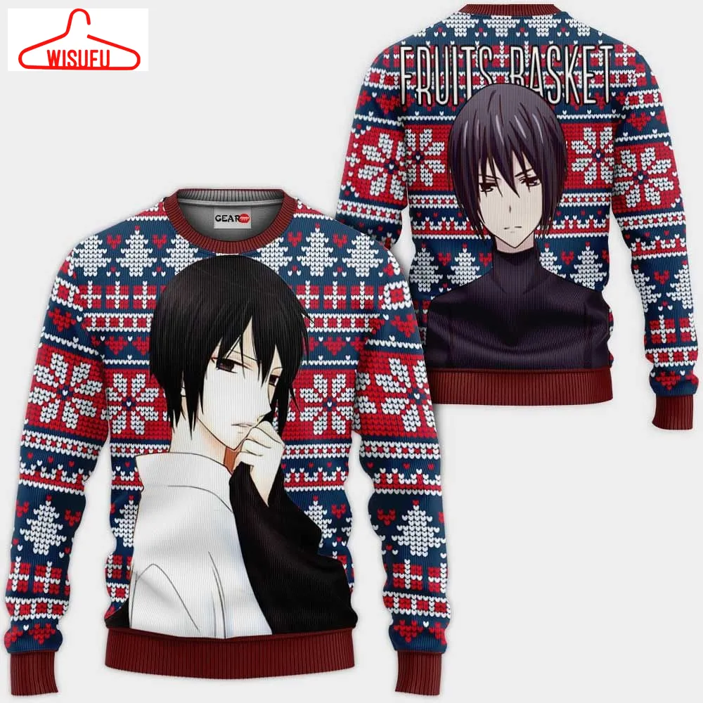 Akito Sohma Ugly Christmas Sweater Anime Gifts, Anime Ugly Christmas Sweater Gift For Family