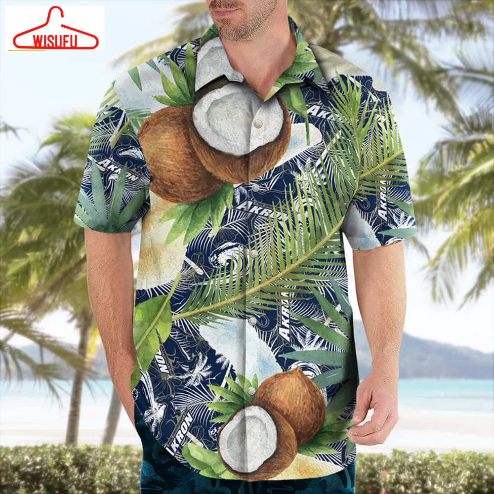 Akron Zips Coconut Tropical Hawaiian Shirt, New Fashion Gifts