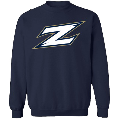 Akron Zips Logo Crewneck  Unisex Sweatshirt-Navy