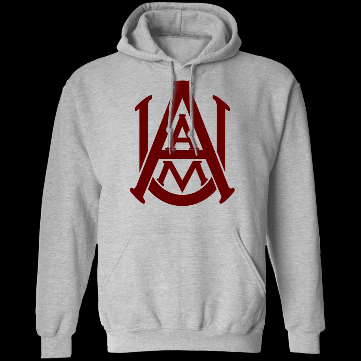 Alabama A&M Bulldogs Logo Unisex Pullover Hoodie-Sport Grey