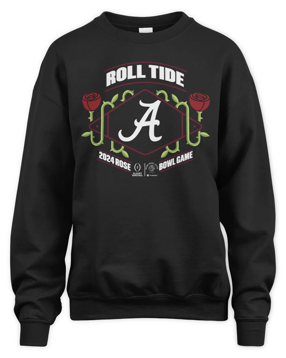 Alabama Crimson Tide College Football Playoff 2024 Rose Bowl Unisex Sweatshirt-Black