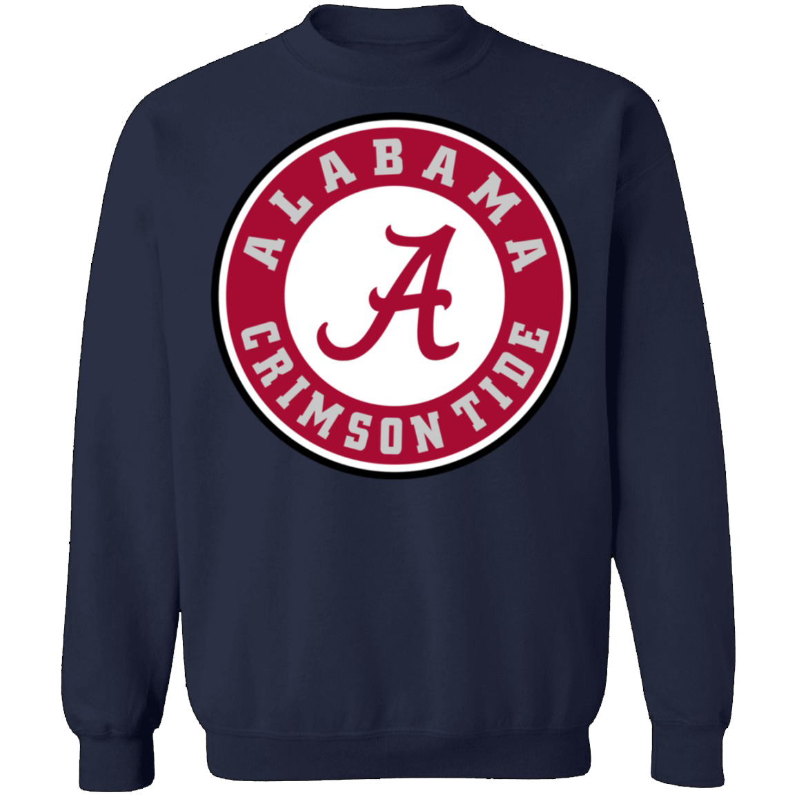 Alabama Crimson Tide Logo Crewneck Sweatshirt-Navy