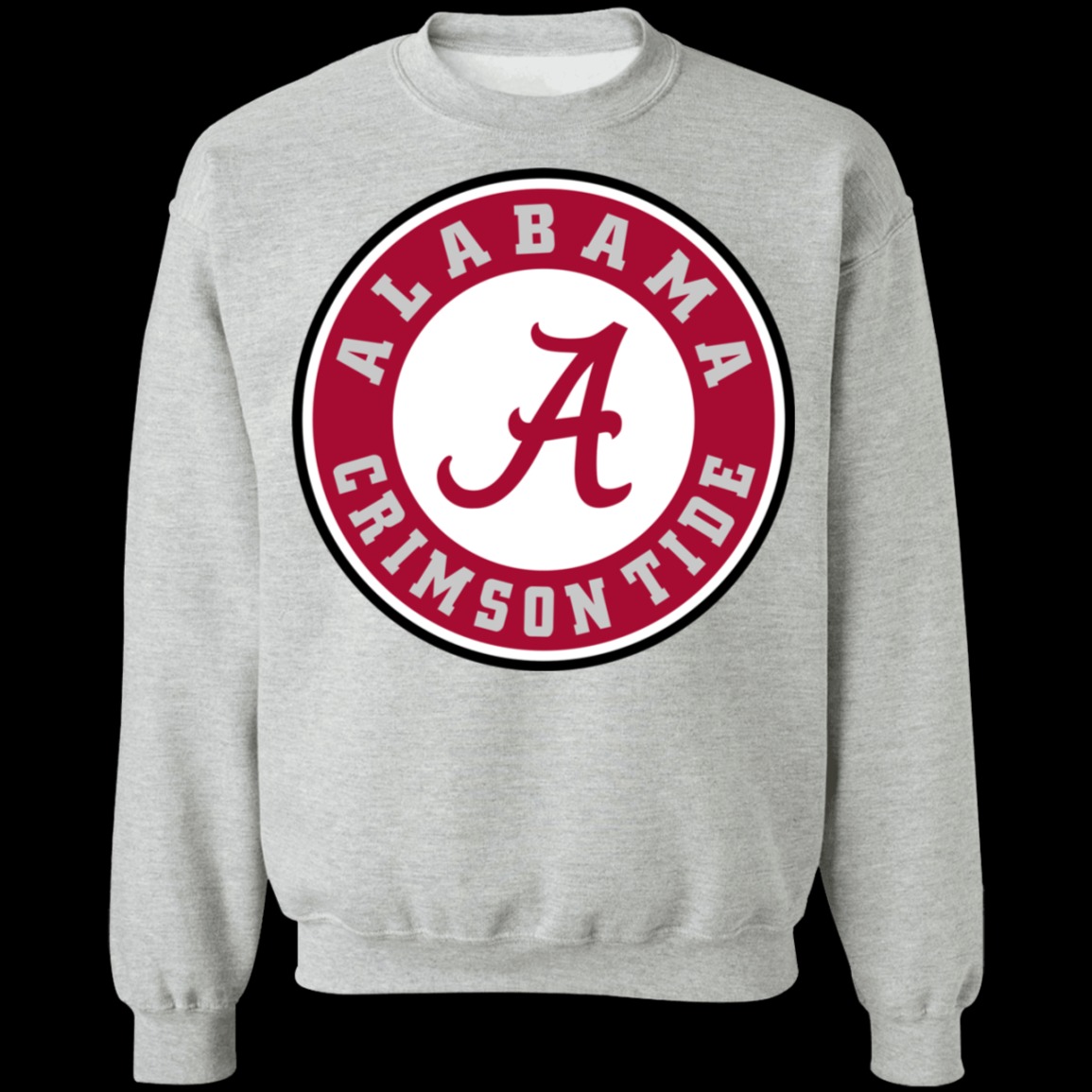 Alabama Crimson Tide Logo Crewneck Sweatshirt-Sport Grey