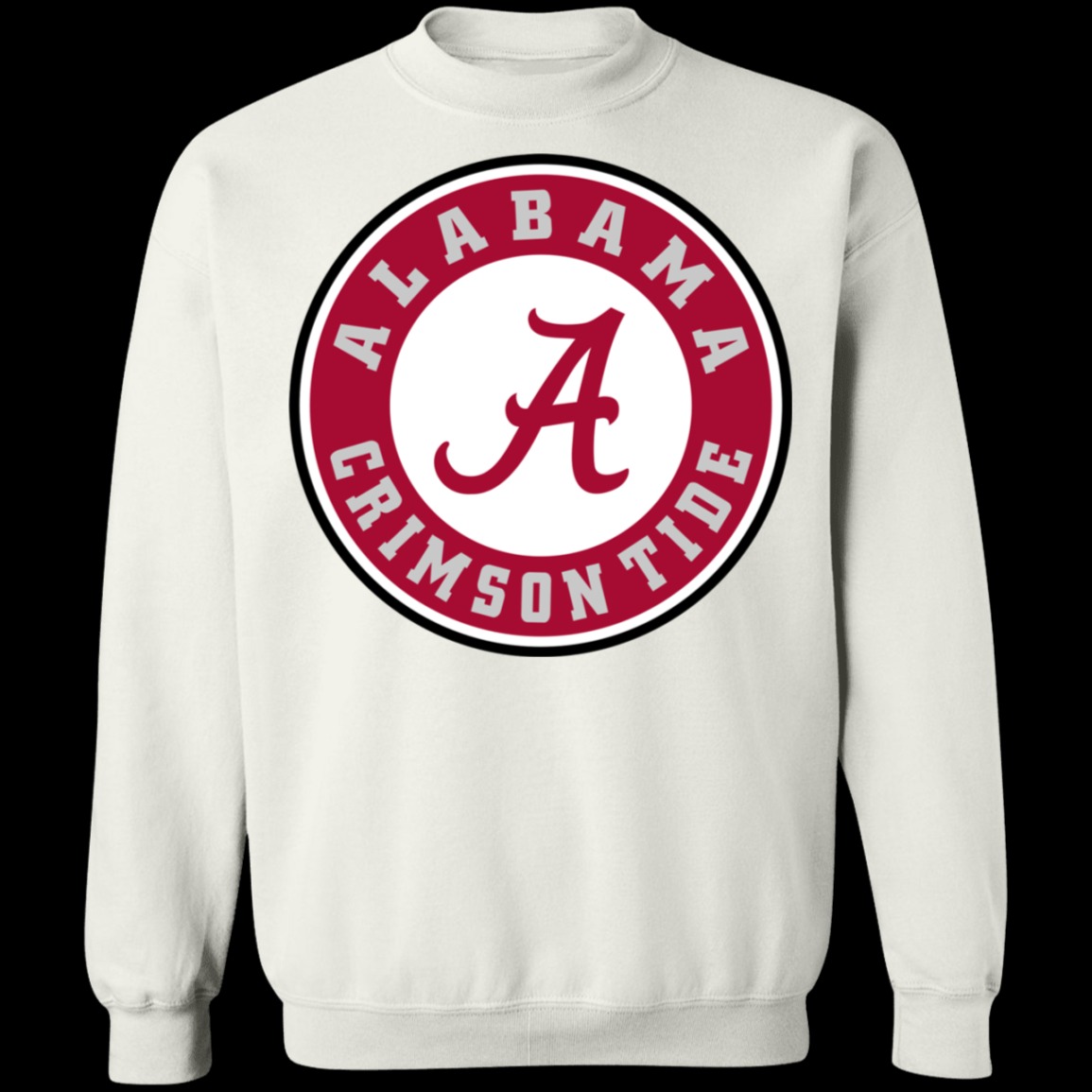 Alabama Crimson Tide Logo Crewneck Sweatshirt-White