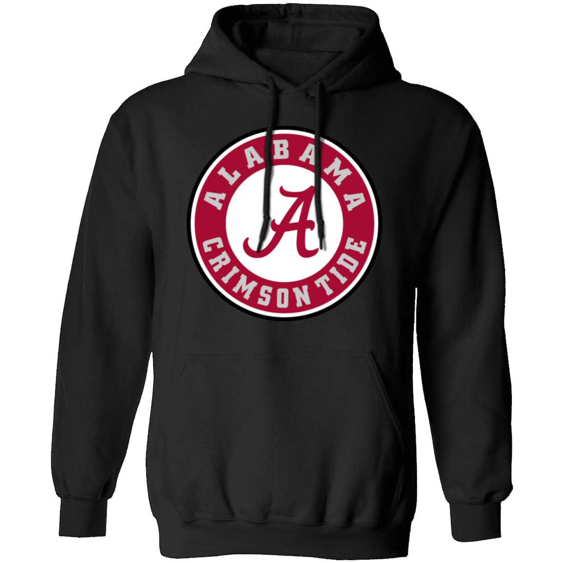 Alabama Crimson Tide Logo Pullover Hoodie-Black