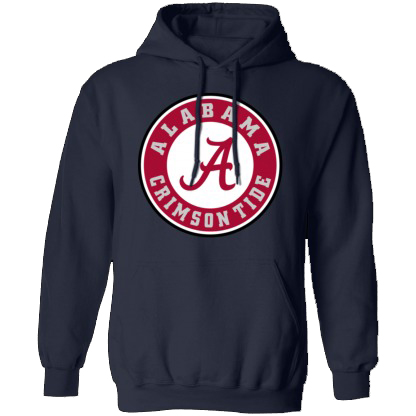 Alabama Crimson Tide Logo Pullover Hoodie-Navy