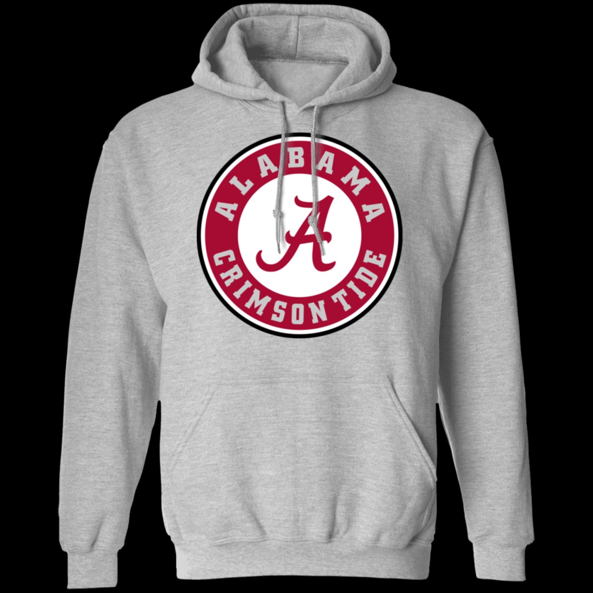 Alabama Crimson Tide Logo Pullover Hoodie-Sport Grey