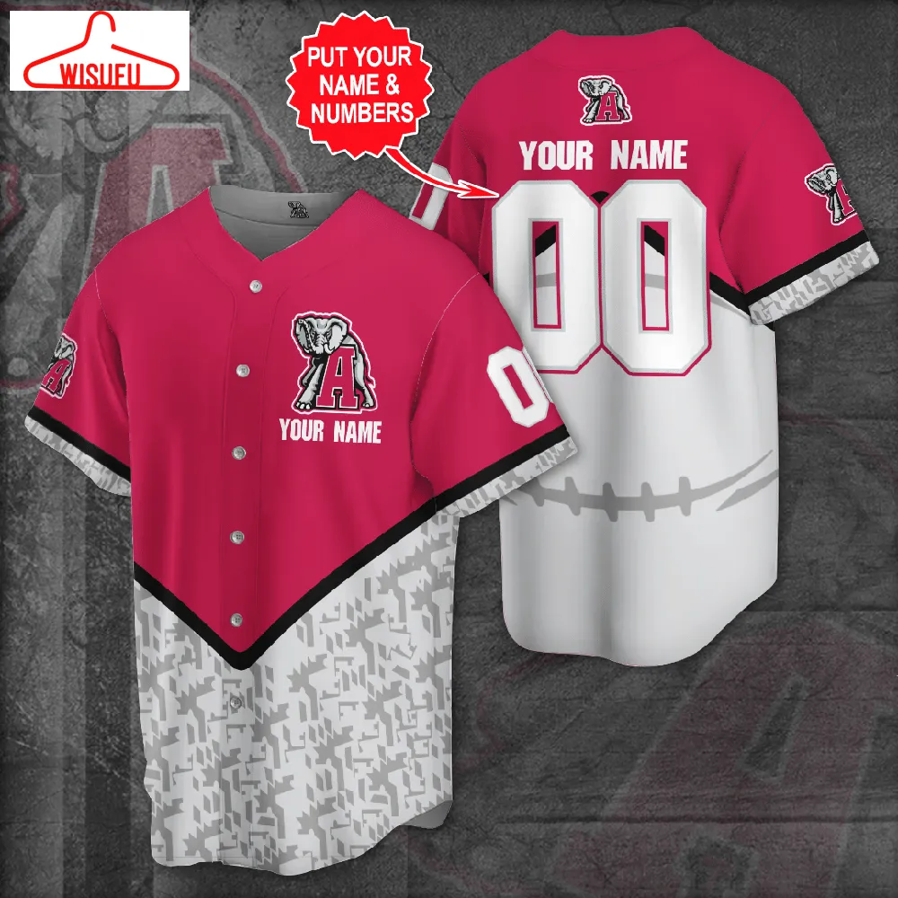 Alabama Crimson Tide Ml-b Personalized Pink Baseball Jersey, New Fashion Gifts