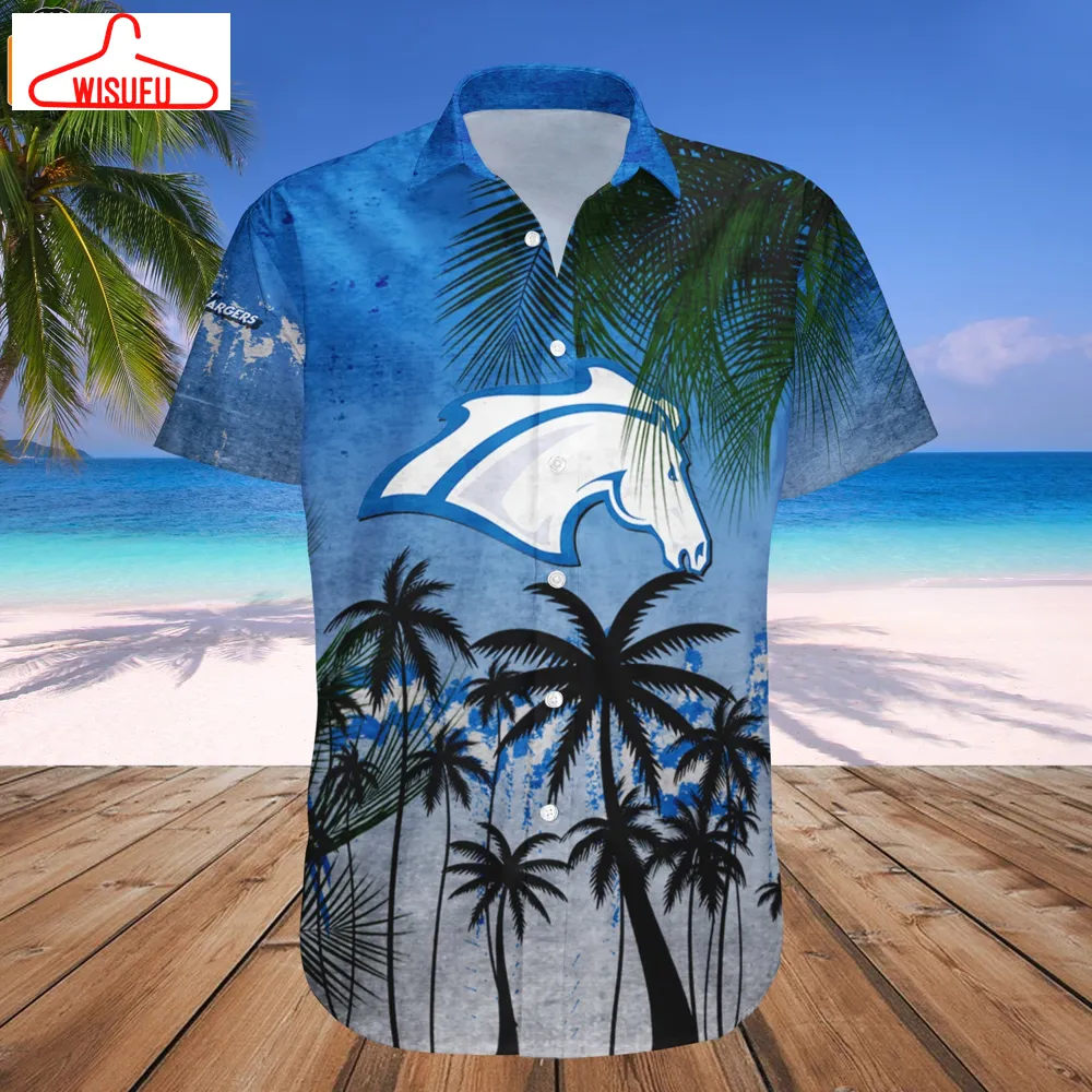 Alabama Huntsville Chargers Coconut Tree Tropical Grunge Hawaiian Shirt, New Fashion Gifts