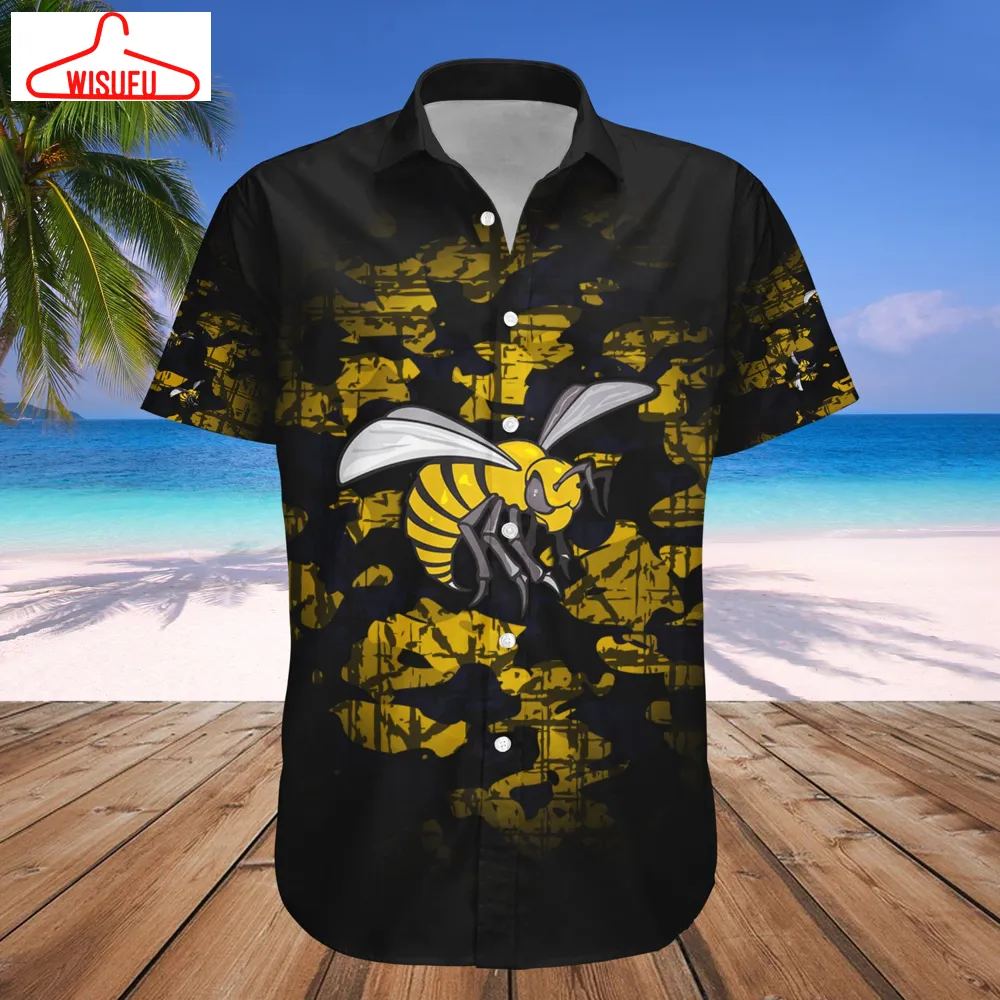 Alabama State Hornets Camouflage Vintage Hawaiian Shirt, New Fashion Gifts