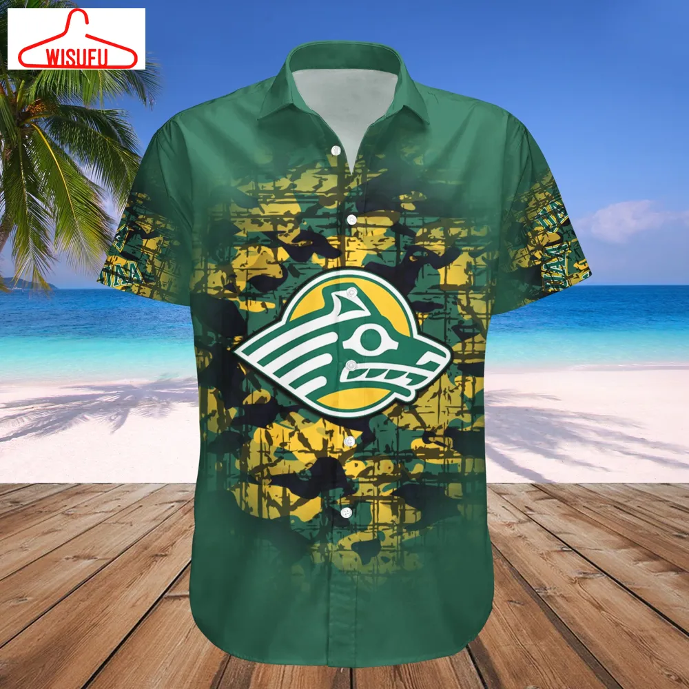 Alaska Anchorage Seawolves Camouflage Vintage Hawaiian Shirt, New Fashion Gifts